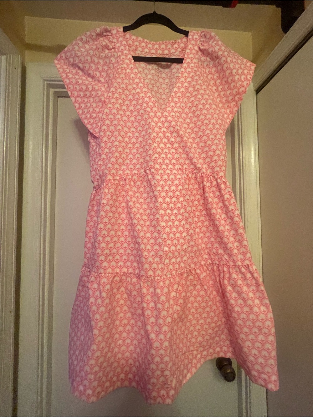 Vineyard Vines Printed V-Neck Tiered Dress
